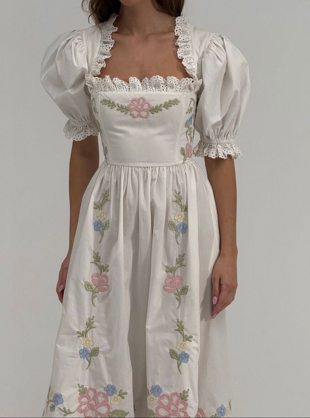 For Love & Lemons Erin Midi Dress Size Small $349 - Picture 2 of 9